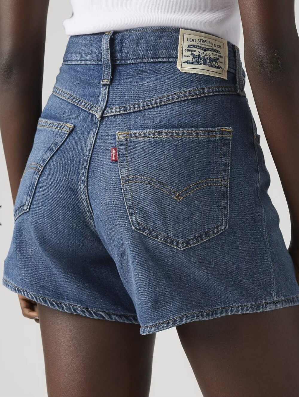 Levi's Premium 80s Mom Shorts Size 31 High Rise Relaxed Lightweight Soft Denim‎